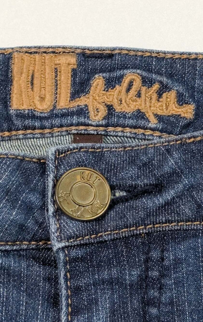 KUT From The Kloth Katy Mid Rise Boyfriend Jeans Medium Wash Stretch Denim 10 - Picture 2 of 15